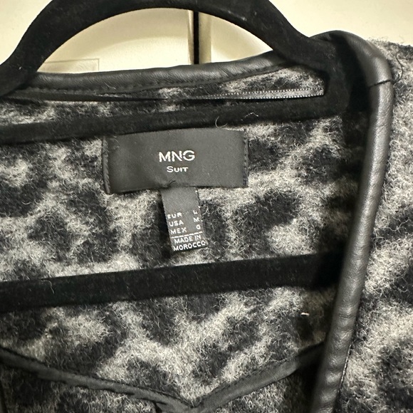 Mango Grey Leopard print coat - Picture 3 of 7